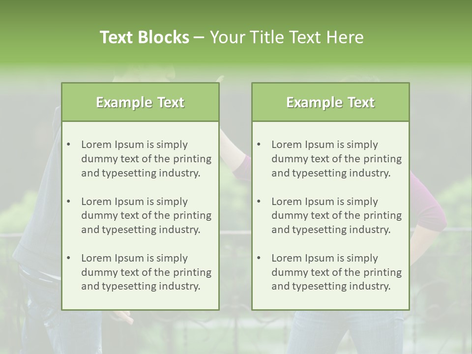 The Girl Stops The Guy PowerPoint Template