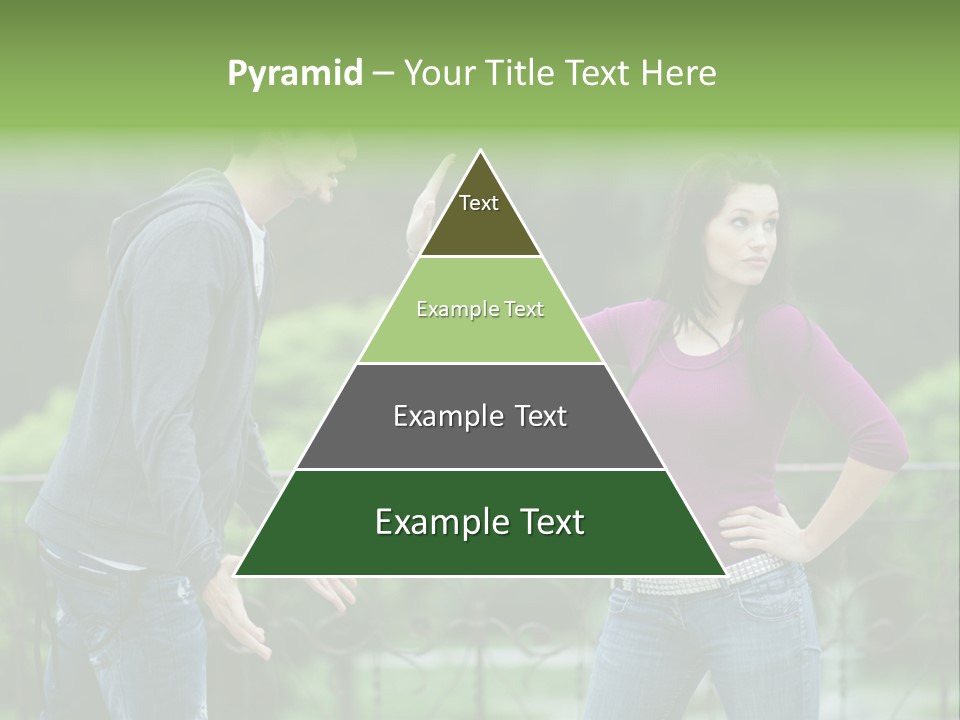 The Girl Stops The Guy PowerPoint Template