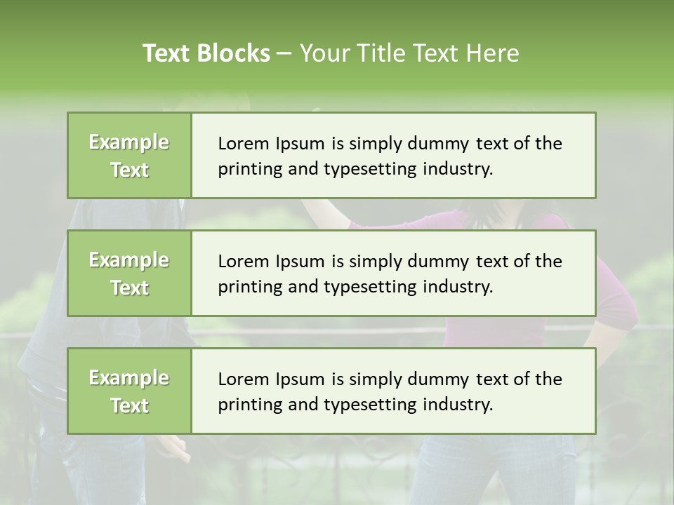 The Girl Stops The Guy PowerPoint Template
