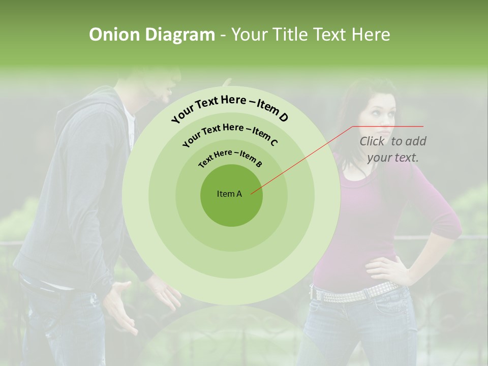 The Girl Stops The Guy PowerPoint Template