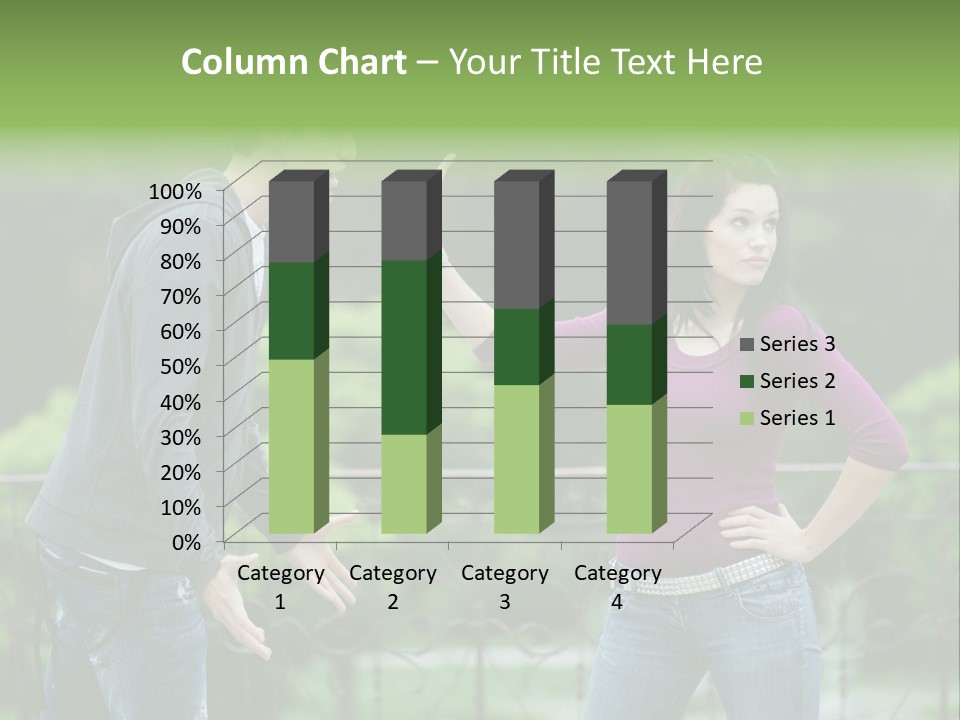 The Girl Stops The Guy PowerPoint Template