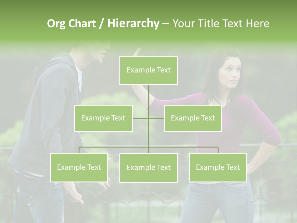 The Girl Stops The Guy PowerPoint Template