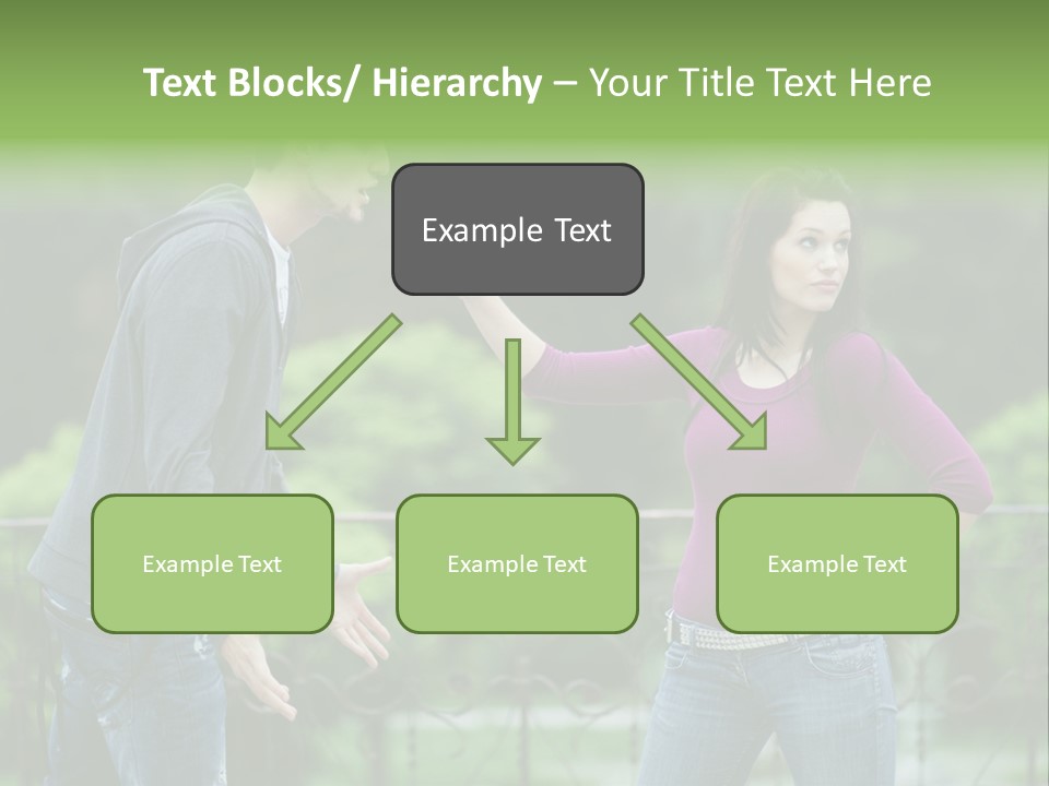 The Girl Stops The Guy PowerPoint Template