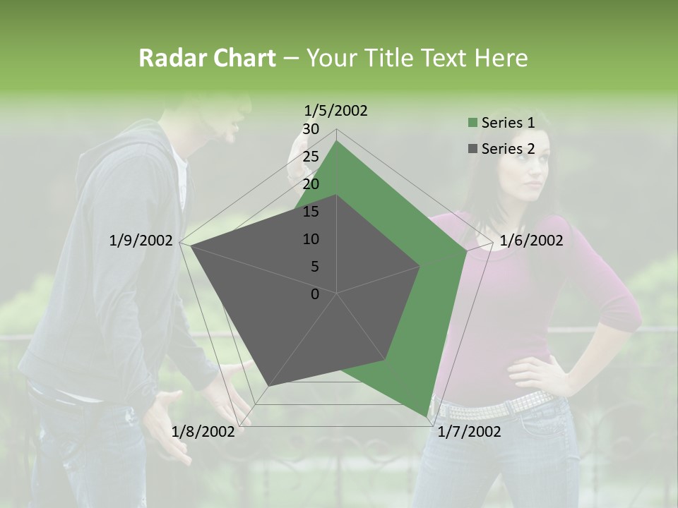 The Girl Stops The Guy PowerPoint Template