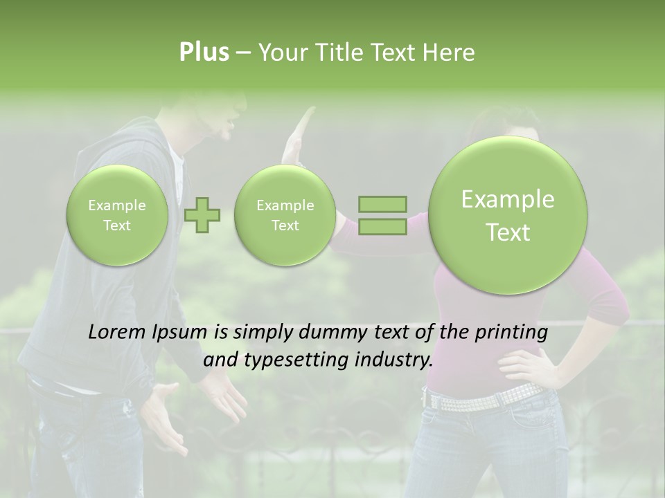 The Girl Stops The Guy PowerPoint Template