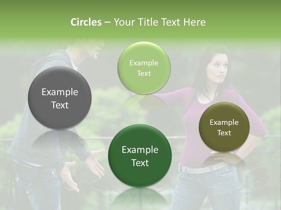 The Girl Stops The Guy PowerPoint Template