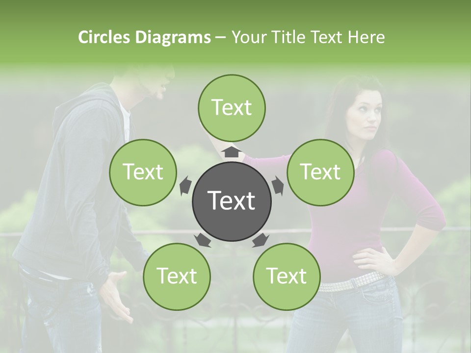 The Girl Stops The Guy PowerPoint Template