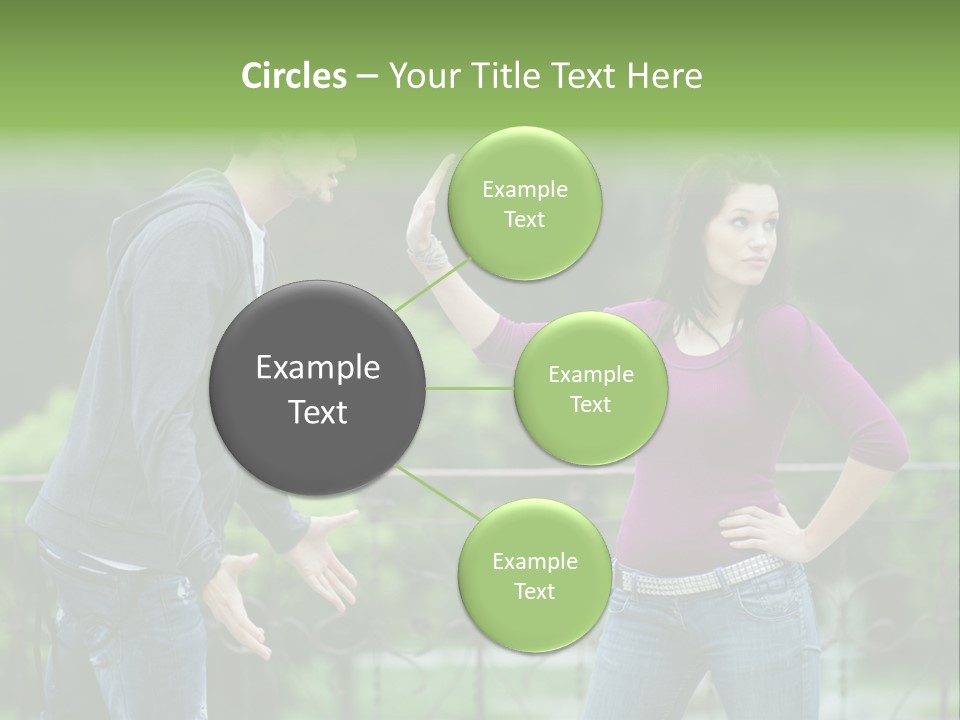 The Girl Stops The Guy PowerPoint Template