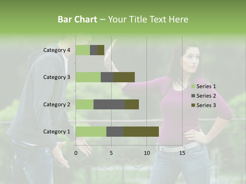 The Girl Stops The Guy PowerPoint Template