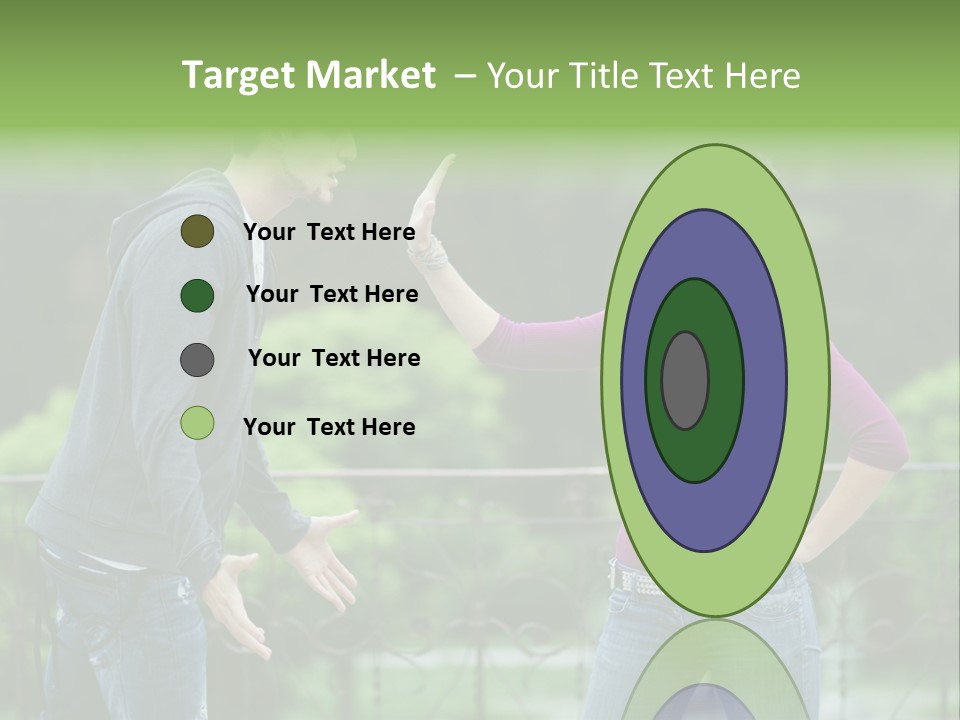 The Girl Stops The Guy PowerPoint Template