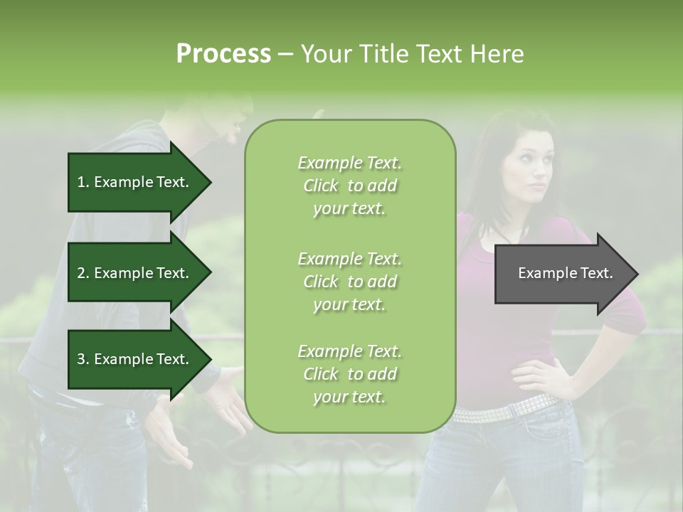 The Girl Stops The Guy PowerPoint Template