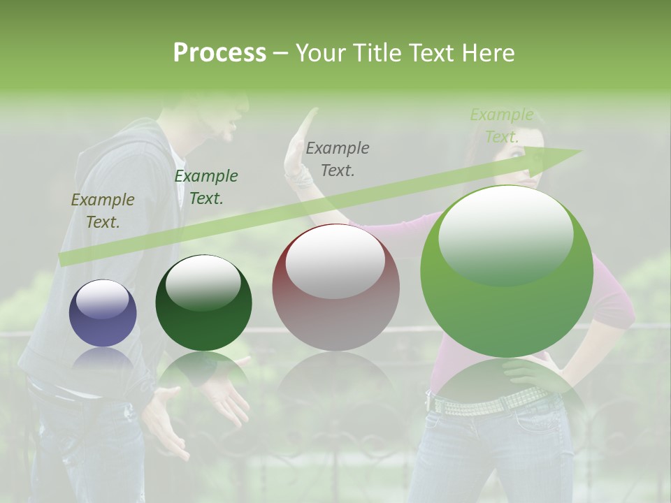 The Girl Stops The Guy PowerPoint Template