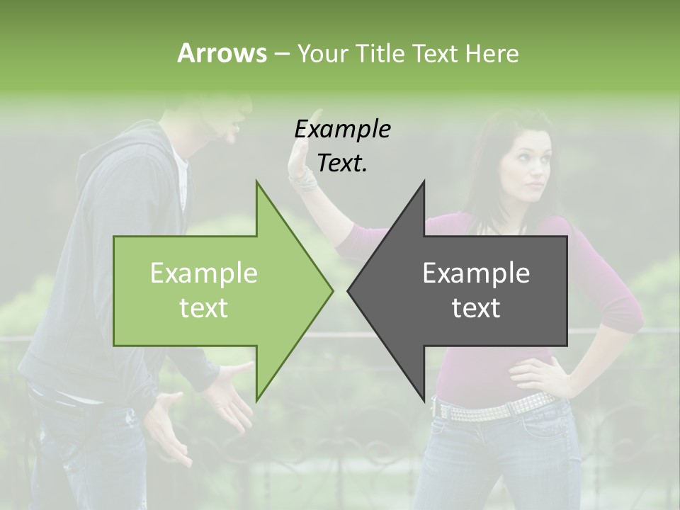 The Girl Stops The Guy PowerPoint Template