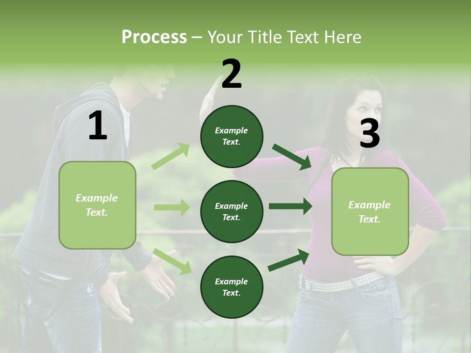 The Girl Stops The Guy PowerPoint Template