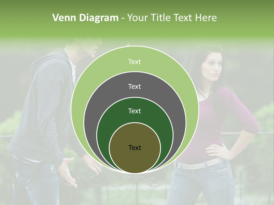 The Girl Stops The Guy PowerPoint Template