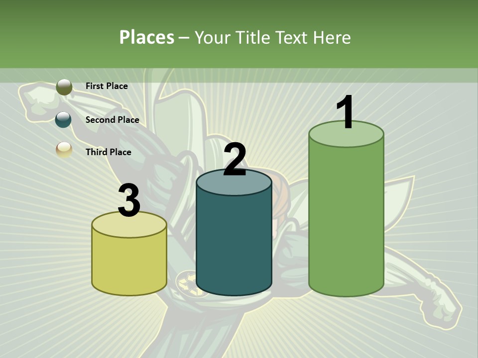 Green Superman PowerPoint Template