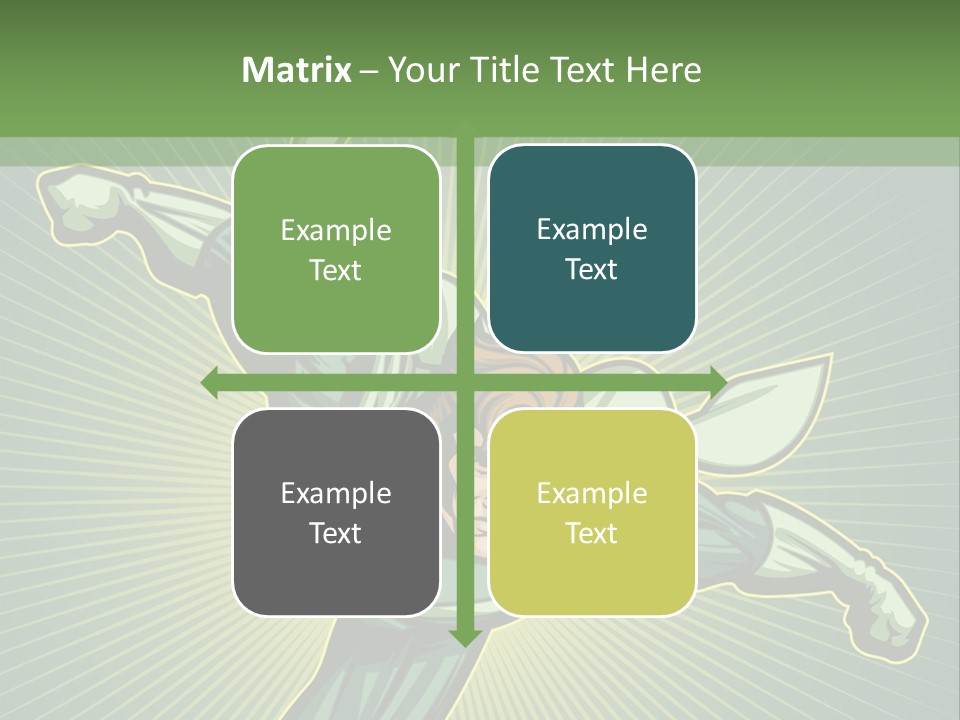 Green Superman PowerPoint Template