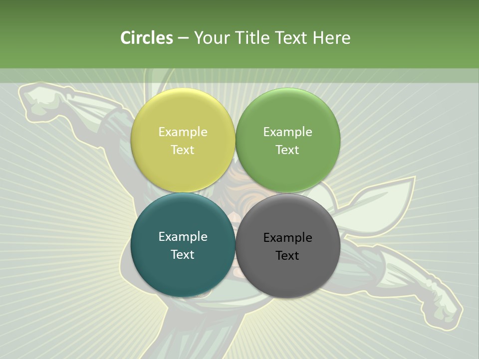 Green Superman PowerPoint Template