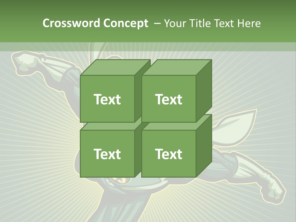 Green Superman PowerPoint Template