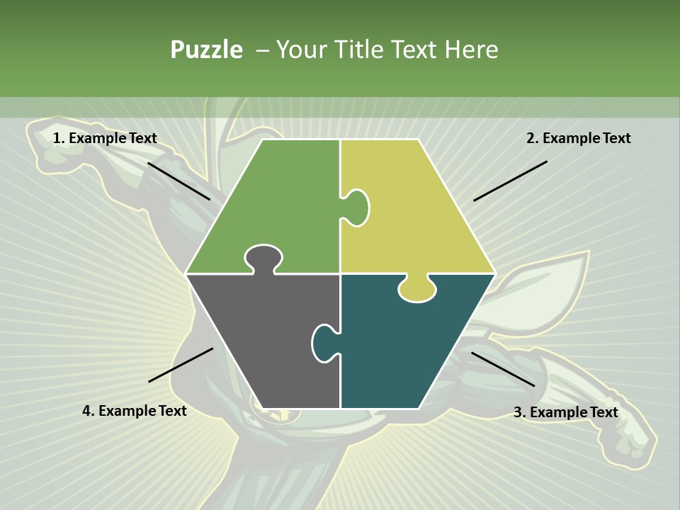 Green Superman PowerPoint Template