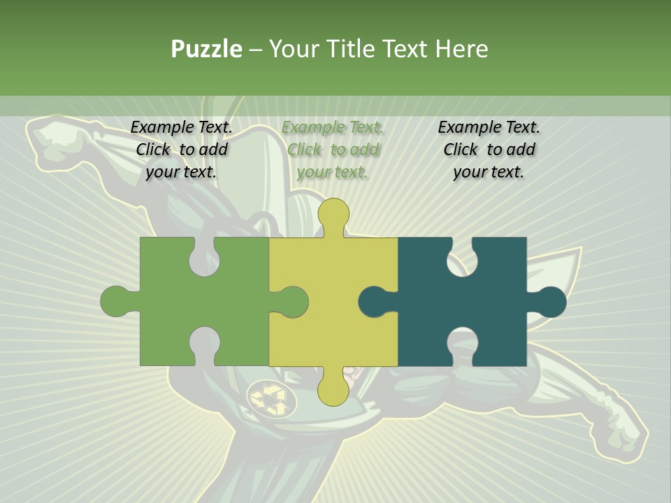 Green Superman PowerPoint Template