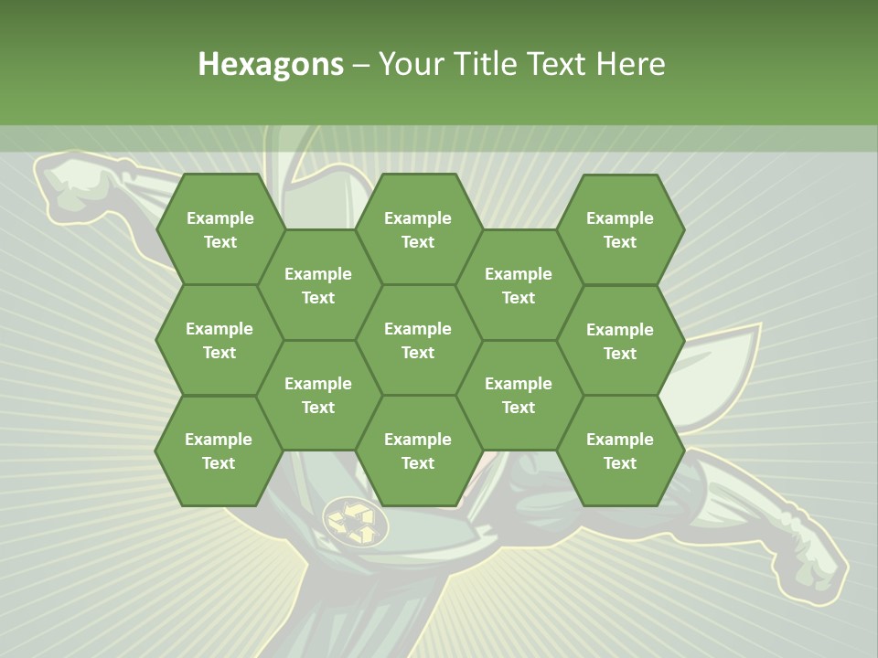 Green Superman PowerPoint Template