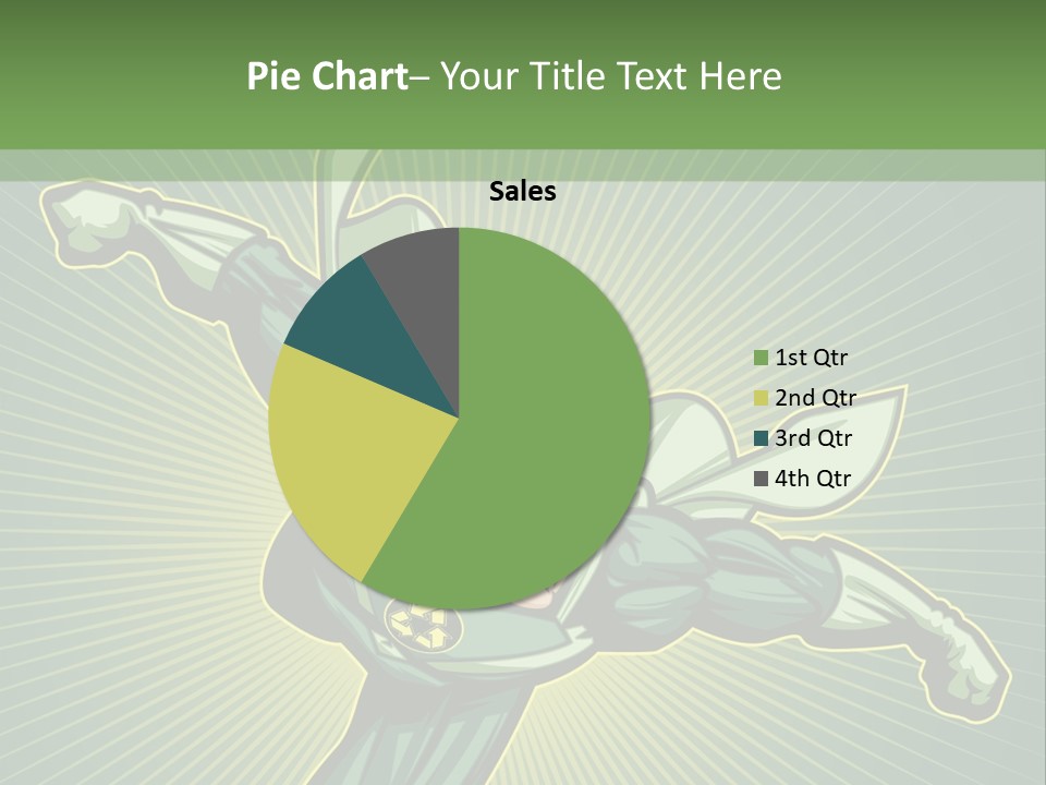Green Superman PowerPoint Template
