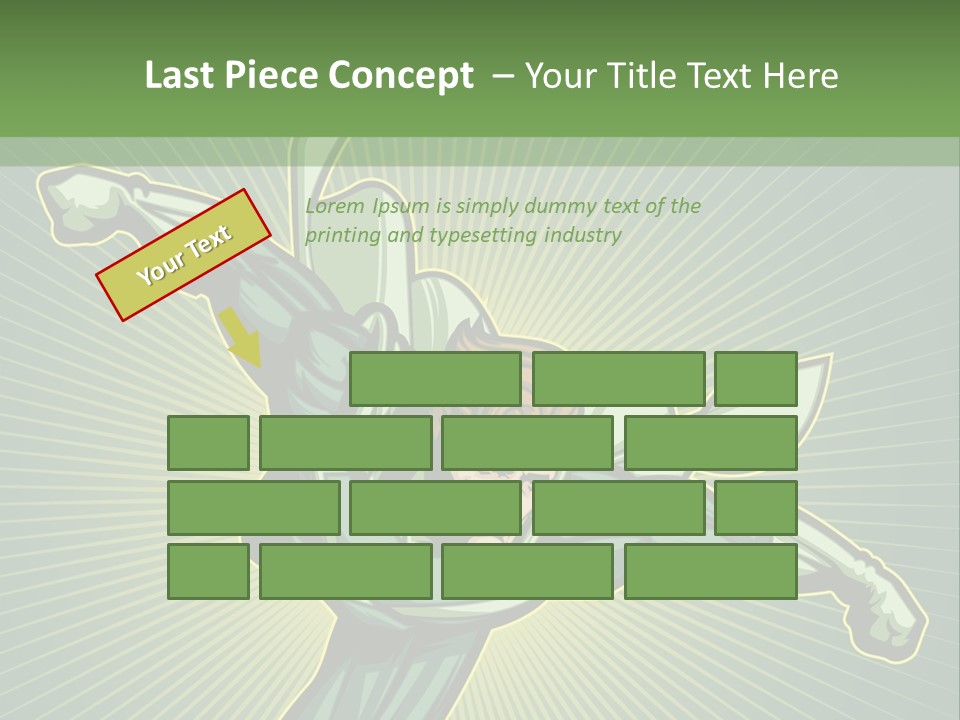 Green Superman PowerPoint Template