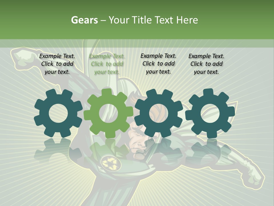 Green Superman PowerPoint Template