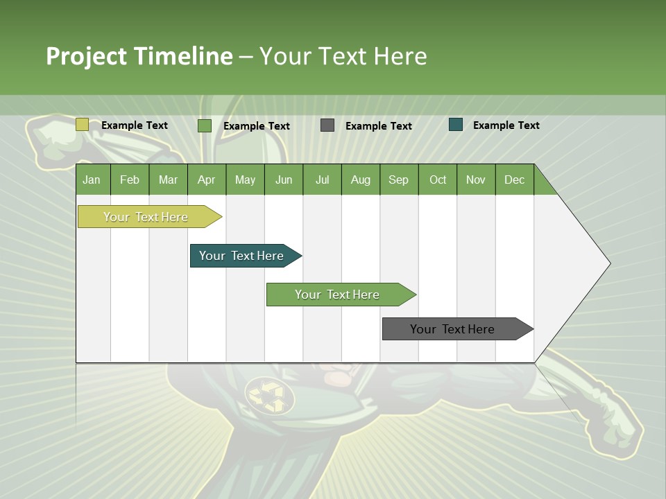 Green Superman PowerPoint Template