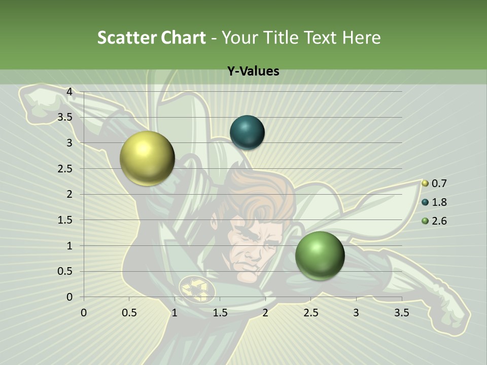 Green Superman PowerPoint Template