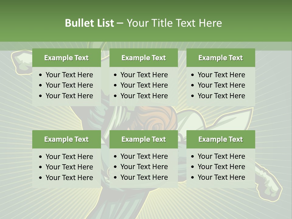 Green Superman PowerPoint Template