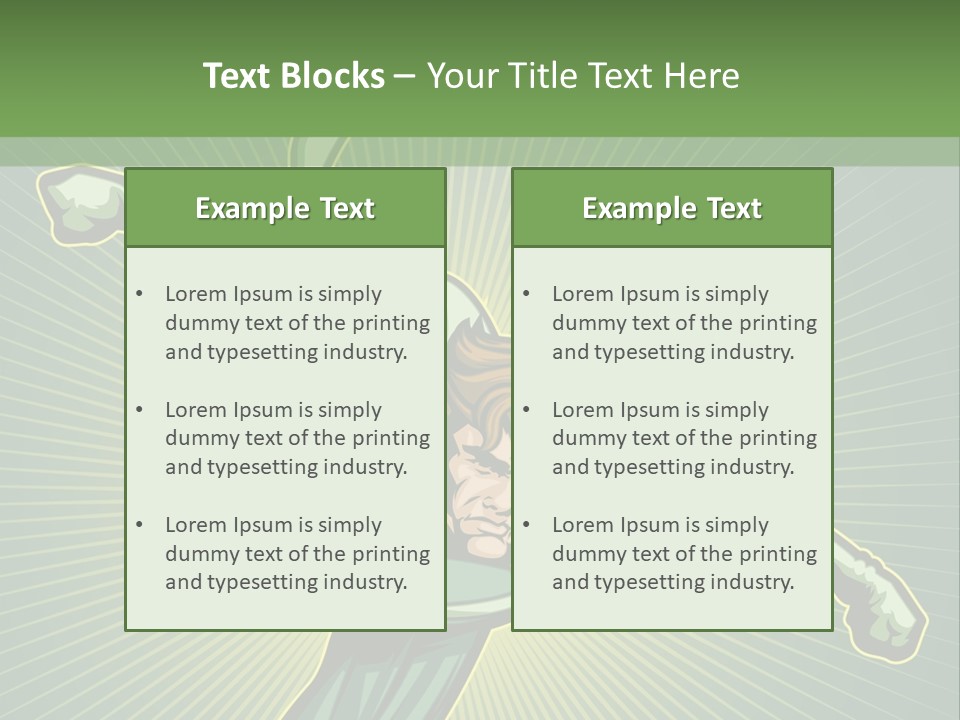 Green Superman PowerPoint Template