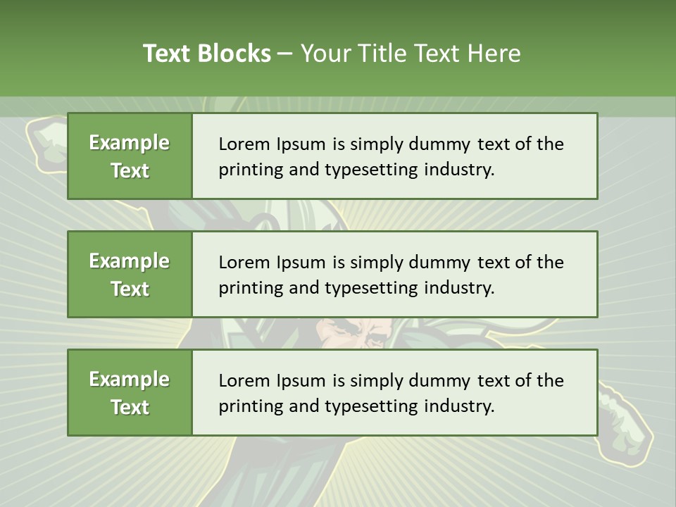 Green Superman PowerPoint Template
