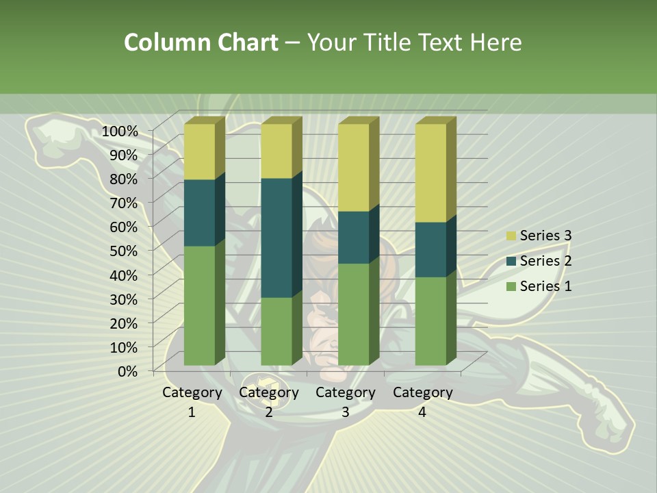 Green Superman PowerPoint Template