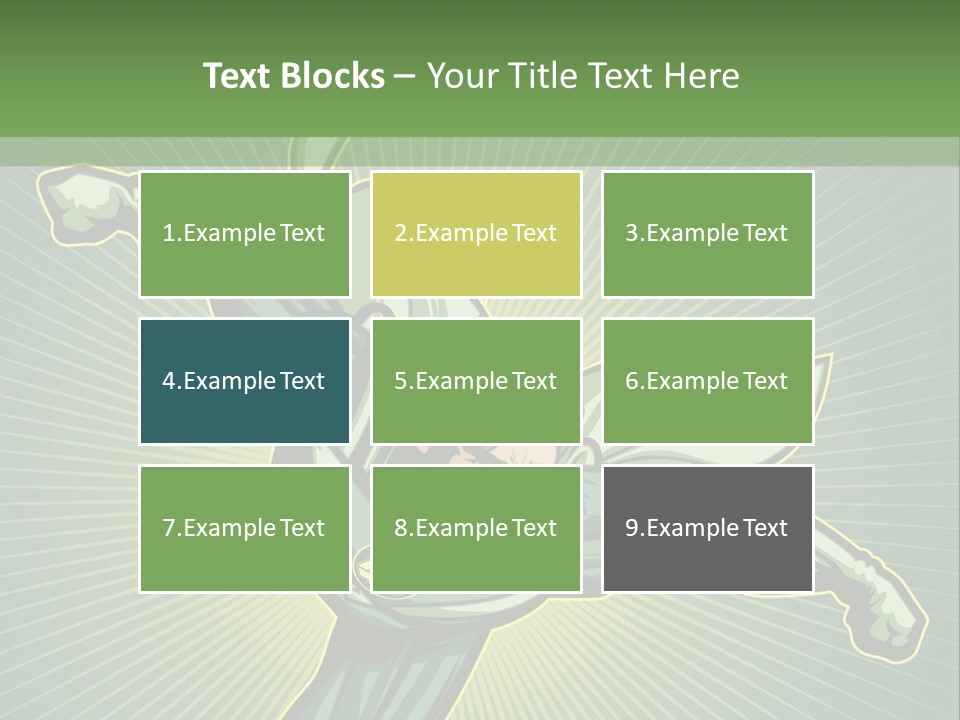 Green Superman PowerPoint Template