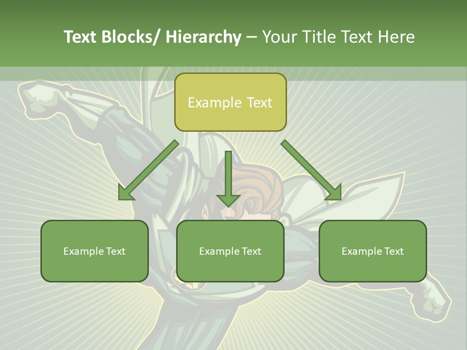 Green Superman PowerPoint Template
