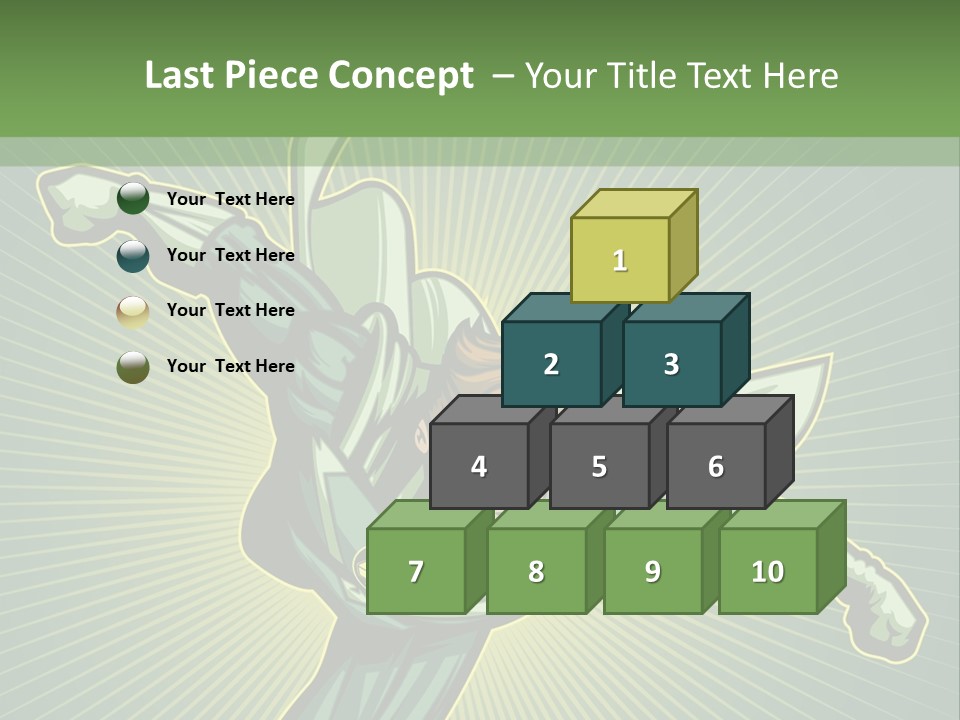 Green Superman PowerPoint Template