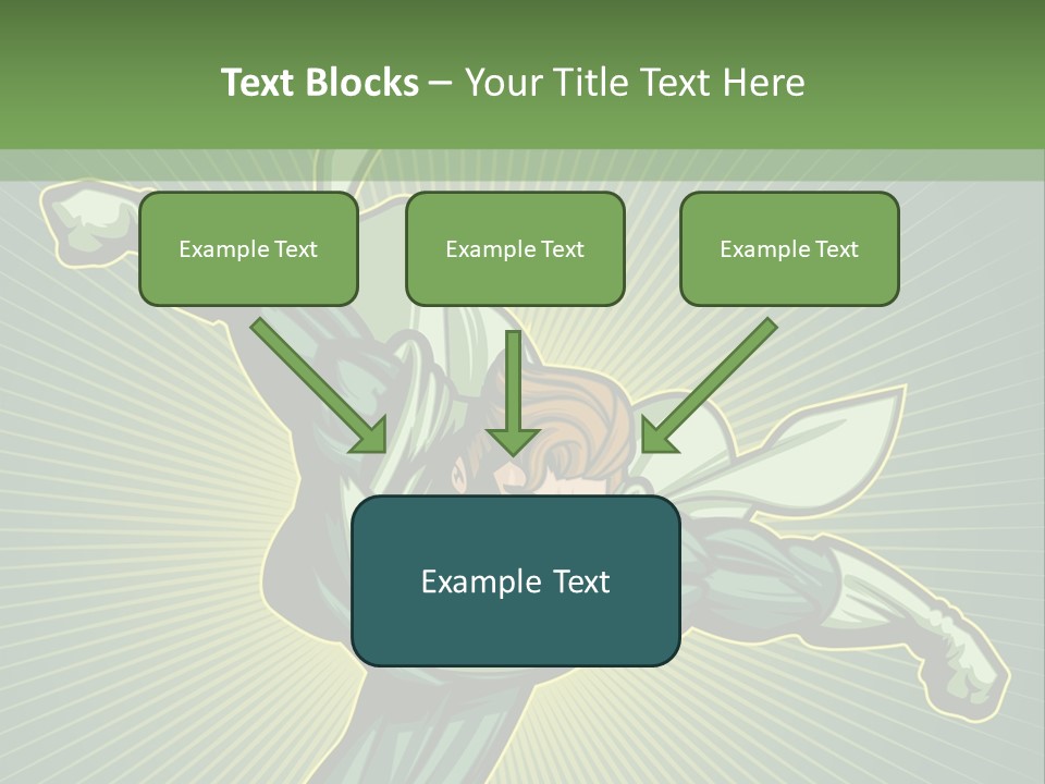Green Superman PowerPoint Template