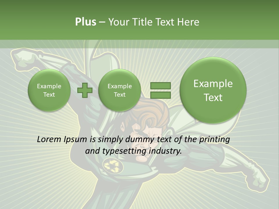 Green Superman PowerPoint Template
