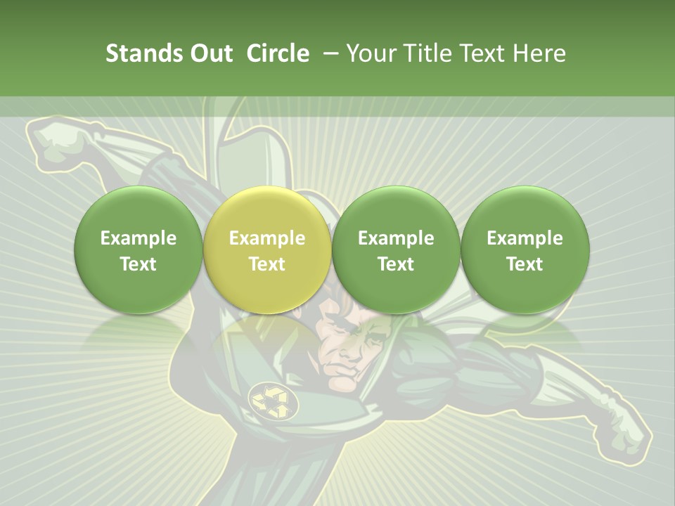 Green Superman PowerPoint Template