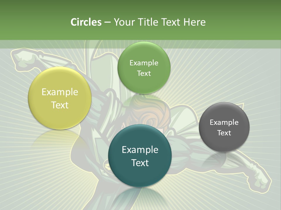 Green Superman PowerPoint Template