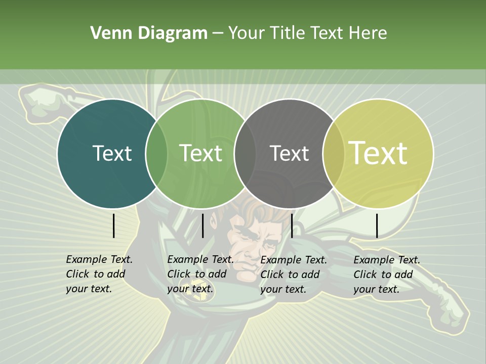 Green Superman PowerPoint Template