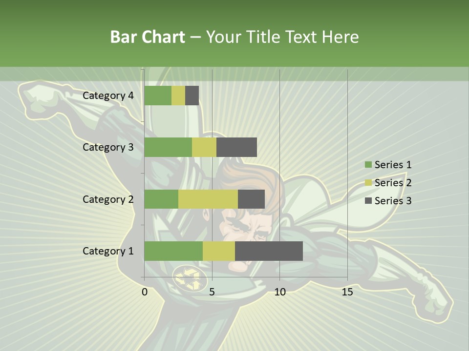 Green Superman PowerPoint Template