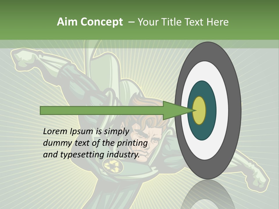 Green Superman PowerPoint Template