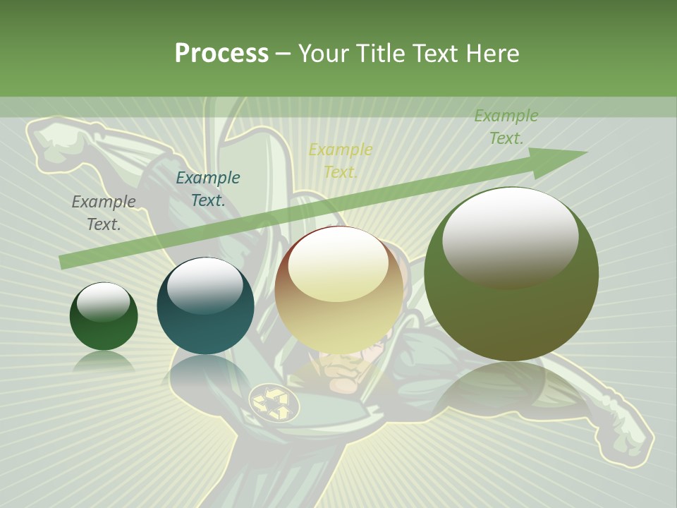 Green Superman PowerPoint Template