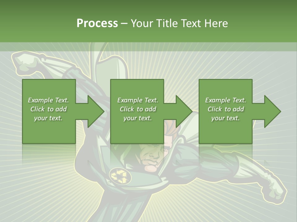 Green Superman PowerPoint Template