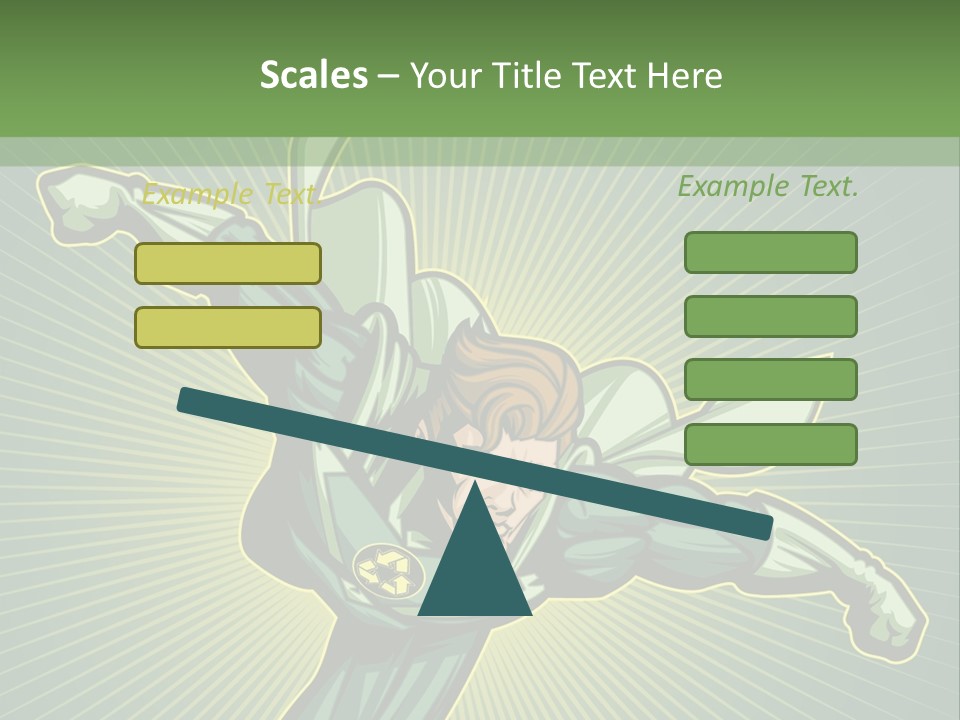 Green Superman PowerPoint Template