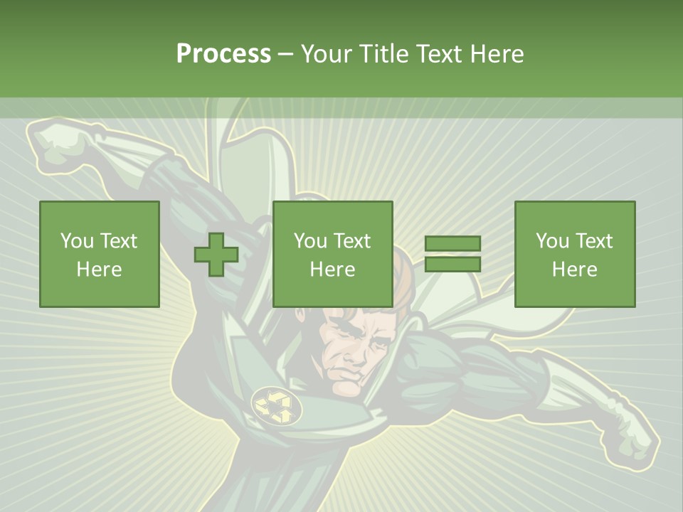 Green Superman PowerPoint Template