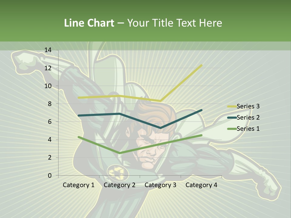 Green Superman PowerPoint Template